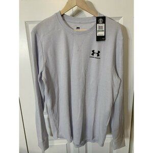 NEW Under Armour Sportstyle Essential Texture Crew Light Gray‎ Sz L NWT